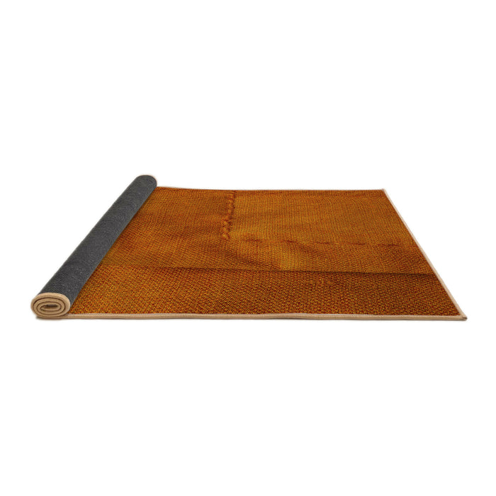 Thickness of Patterned Neon Orange Rug, pat1216yw