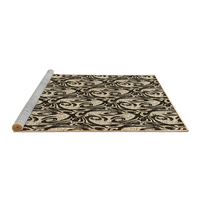 Sideview of Machine Washable Transitional Midnight Gray Rug, wshpat1217brn