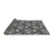 Thickness of Patterned Charcoal Black Rug, pat1217gry