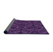 Thickness of Patterned Dark Orchid Purple Rug, pat1218pur