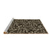 Sideview of Machine Washable Transitional Brown Rug, wshpat1219brn