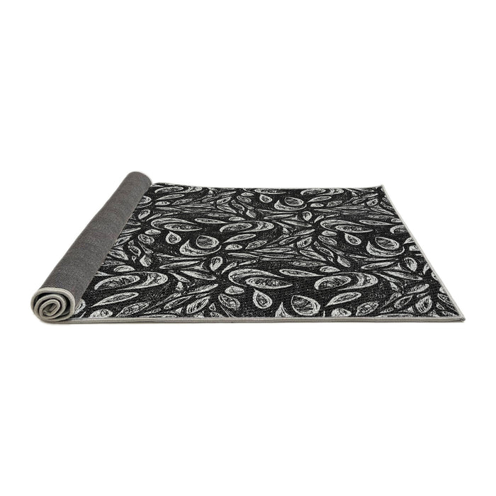 Thickness of Patterned Midnight Gray Rug, pat1219gry