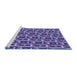 Sideview of Machine Washable Transitional Purple Rug, wshpat122blu