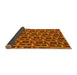 Thickness of Patterned Neon Orange Rug, pat122yw