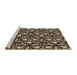 Sideview of Machine Washable Transitional Camel Brown Rug, wshpat1220brn