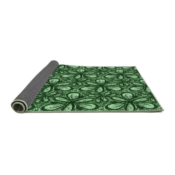 Thickness of Patterned Green Rug, pat1220grn
