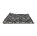 Thickness of Patterned Charcoal Black Rug, pat1220gry