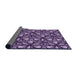 Thickness of Patterned Bright Lilac Purple Rug, pat1220pur