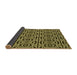 Thickness of Patterned Metallic Gold Rug, pat1221yw