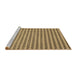 Sideview of Machine Washable Transitional Oak Brown Rug, wshpat1222brn