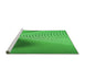 Sideview of Machine Washable Transitional Neon Green Rug, wshpat1223grn