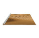 Sideview of Machine Washable Transitional Mahogany Brown Rug, wshpat1223org