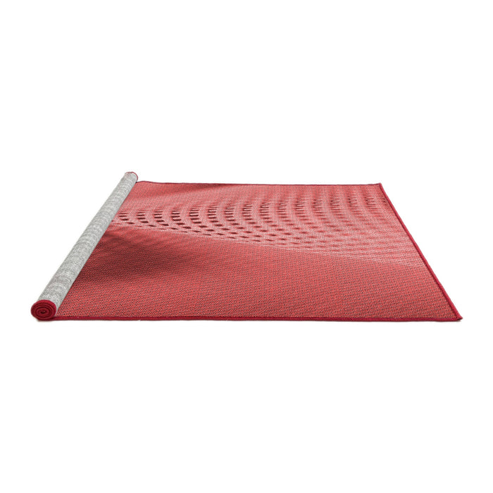 Sideview of Machine Washable Transitional Red Rug, wshpat1223rd