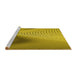 Sideview of Machine Washable Transitional Dark Yellow Green Rug, wshpat1223yw