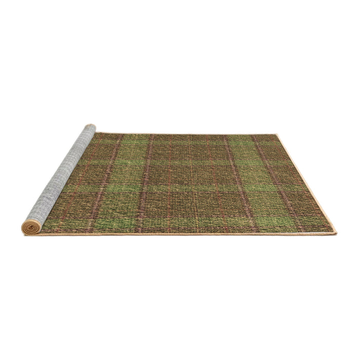 Sideview of Machine Washable Transitional Caramel Brown Rug, wshpat1224brn