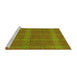 Sideview of Machine Washable Transitional Dark Bronze Brown Rug, wshpat1224yw