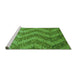 Sideview of Machine Washable Transitional Green Rug, wshpat1225grn