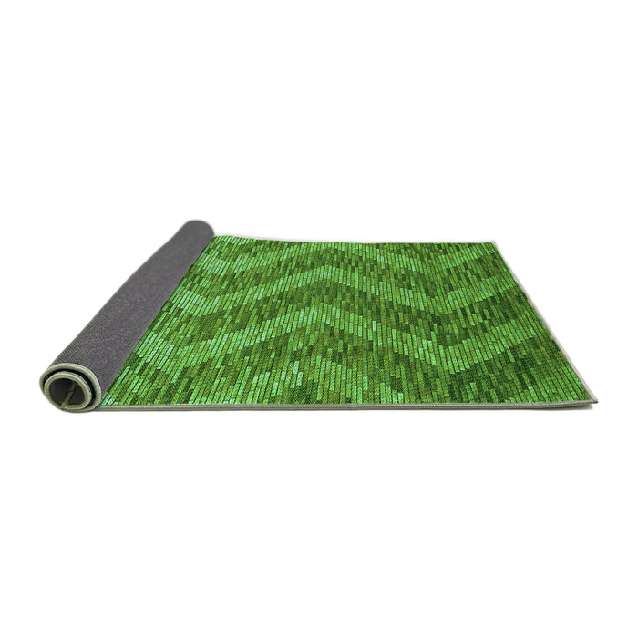 Thickness of Patterned Green Rug, pat1225grn