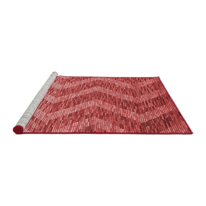 Sideview of Machine Washable Transitional Red Rug, wshpat1225rd