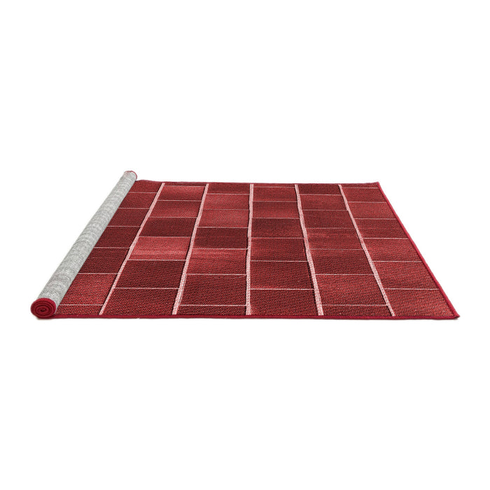 Sideview of Machine Washable Transitional Red Rug, wshpat1226rd