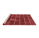 Sideview of Machine Washable Transitional Red Rug, wshpat1226rd