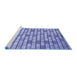 Sideview of Machine Washable Transitional Slate Blue Rug, wshpat1227blu