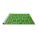 Sideview of Machine Washable Transitional Green Rug, wshpat1227grn