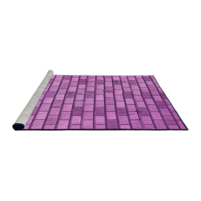 Sideview of Machine Washable Transitional Orchid Purple Rug, wshpat1227pur