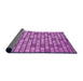 Thickness of Patterned Orchid Purple Rug, pat1227pur