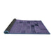 Thickness of Patterned Deep Periwinkle Purple Rug, pat1229blu