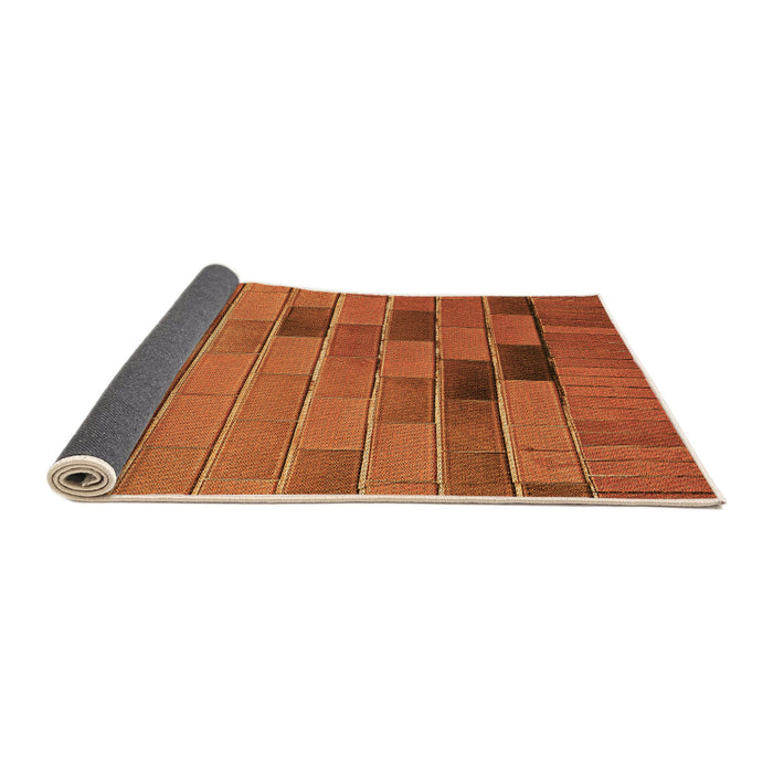 Thickness of Patterned Neon Orange Rug, pat1229org