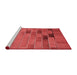 Sideview of Machine Washable Transitional Red Rug, wshpat1229rd