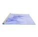 Sideview of Machine Washable Transitional Lavender Blue Rug, wshpat123blu