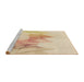 Sideview of Machine Washable Transitional Golden Blonde Gold Rug, wshpat123brn