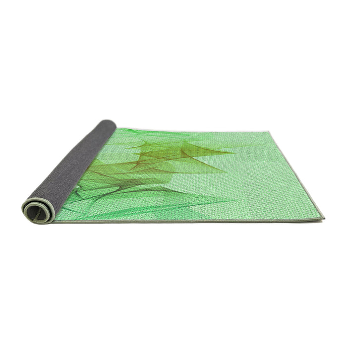 Thickness of Patterned Light Green Rug, pat123grn