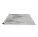 Sideview of Machine Washable Transitional Platinum Gray Rug, wshpat123gry