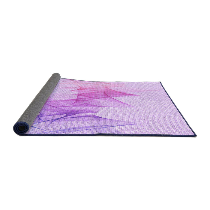Thickness of Patterned Purple Rug, pat123pur