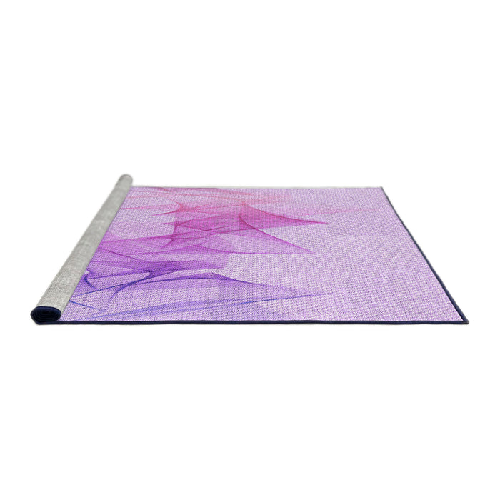 Sideview of Machine Washable Transitional Purple Rug, wshpat123pur