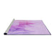 Sideview of Machine Washable Transitional Purple Rug, wshpat123pur