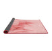 Thickness of Patterned Pastel Red Pink Rug, pat123rd