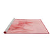 Sideview of Machine Washable Transitional Pastel Red Pink Rug, wshpat123rd