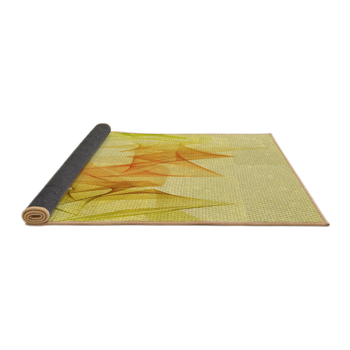 Thickness of Patterned Yellow Rug, pat123yw