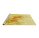 Sideview of Machine Washable Transitional Yellow Rug, wshpat123yw