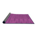 Thickness of Patterned Medium Violet Red Pink Rug, pat1230pur