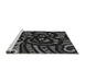 Sideview of Machine Washable Transitional Midnight Gray Rug, wshpat1231gry