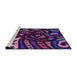 Sideview of Machine Washable Transitional Purple Violet Purple Rug, wshpat1231pur