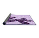 Thickness of Patterned Purple Flower Purple Rug, pat1232pur