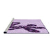 Sideview of Machine Washable Transitional Purple Flower Purple Rug, wshpat1232pur