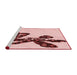 Sideview of Machine Washable Transitional Light Rose Pink Rug, wshpat1232rd