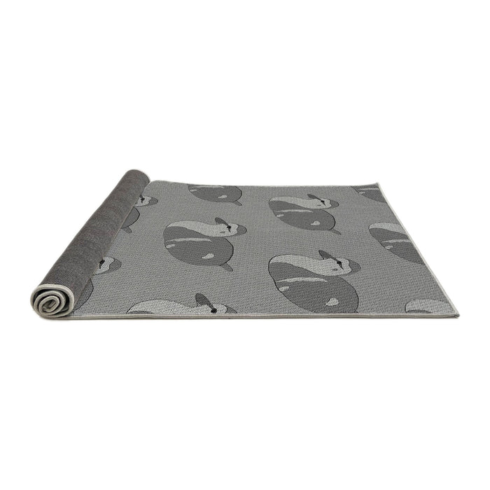 Thickness of Patterned Dark Gray Rug, pat1233gry
